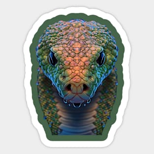 Close up of a Snake Head Sticker